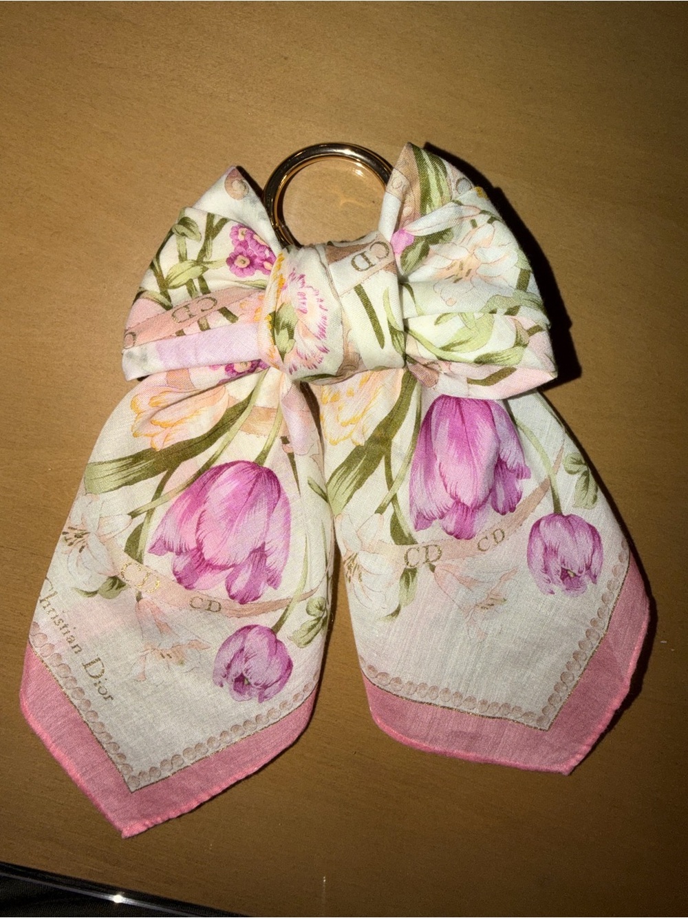 Christian Dior scarf bow charm